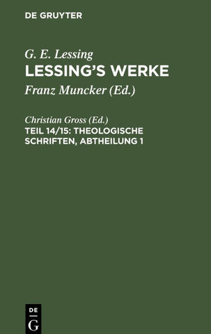 Theologische Schriften, Abtheilung 1
