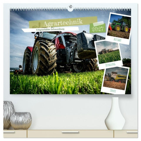 Agrartechnik (hochwertiger Premium Wandkalender 2027 DIN A2 quer), Kunstdruck in Hochglanz