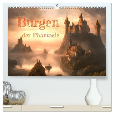Burgen der Phantasie (hochwertiger Premium Wandkalender 2027 DIN A2 quer), Kunstdruck in Hochglanz