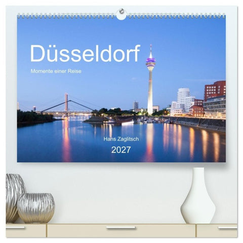 Düsseldorf - Momente einer Reise (hochwertiger Premium Wandkalender 2027 DIN A2 quer), Kunstdruck in Hochglanz