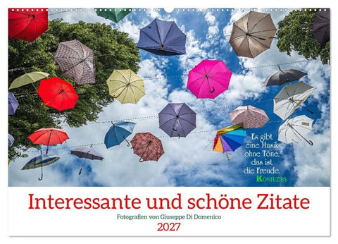 Interessante und schöne Zitate (Wandkalender 2027 DIN A2 quer), CALVENDO Monatskalender