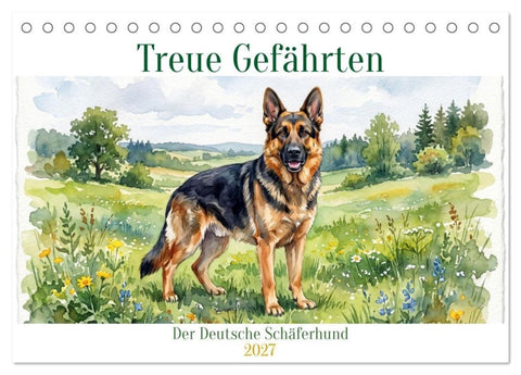 Treue Gefährten (Tischkalender 2027 DIN A5 quer), CALVENDO Monatskalender