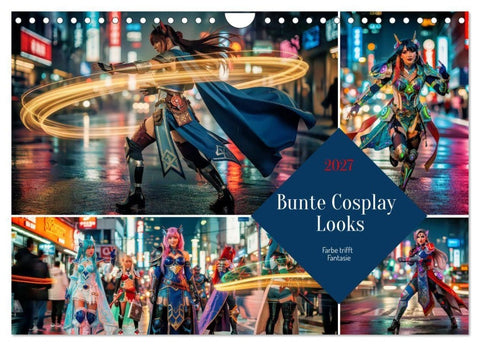 Bunte Cosplay Looks (Wandkalender 2027 DIN A4 quer), CALVENDO Monatskalender