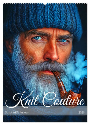 Knit Couture - Strick trifft Runway (Wandkalender 2026 DIN A2 hoch), CALVENDO Monatskalender