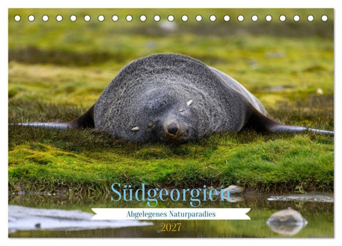 Südgeorgien - Abgelegenes Naturparadies (Tischkalender 2027 DIN A5 quer), CALVENDO Monatskalender