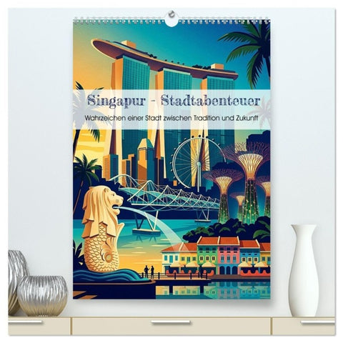 Singapur - Stadtabenteuer (hochwertiger Premium Wandkalender 2027 DIN A2 hoch), Kunstdruck in Hochglanz