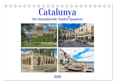 Catalunya, der bezaubernde Norden Spaniens (Tischkalender 2026 DIN A5 quer), CALVENDO Monatskalender