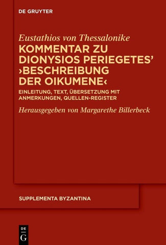 Kommentar zu Dionysios Periegetes ›Beschreibung der Oikumene‹