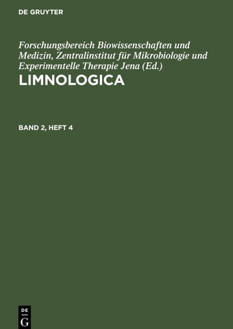 Limnologica. Band 2, Heft 4