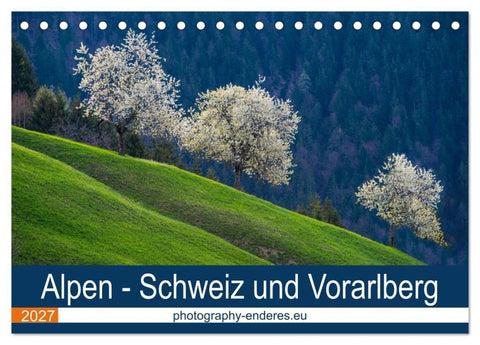 Alpen - Schweiz und Vorarlberg (Tischkalender 2027 DIN A5 quer), CALVENDO Monatskalender