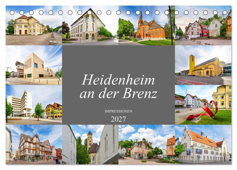 Heidenheim an der Brenz Impressionen (Tischkalender 2027 DIN A5 quer), CALVENDO Monatskalender