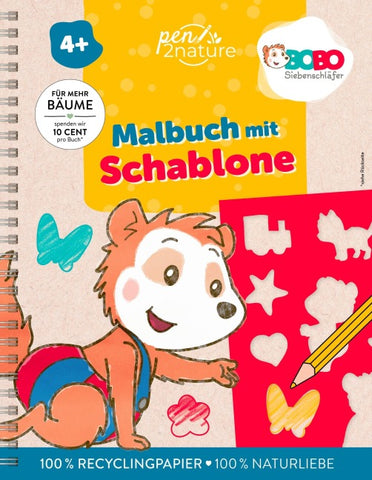 Bobo Siebenschläfer Malbuch mit Schablone