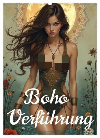 Boho Verführung (Wandkalender 2027 DIN A2 hoch), CALVENDO Monatskalender