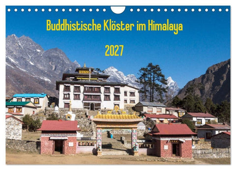 Buddhistische Klöster im Himalaya (Wandkalender 2027 DIN A4 quer), CALVENDO Monatskalender