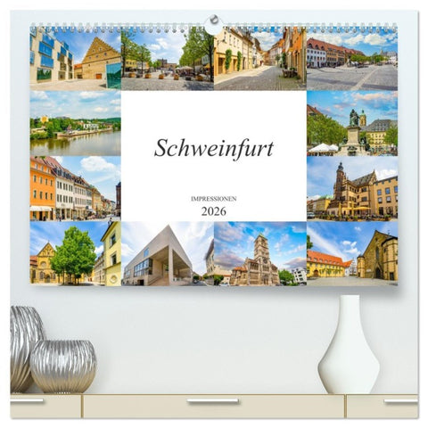 Schweinfurt Impressionen (hochwertiger Premium Wandkalender 2026 DIN A2 quer), Kunstdruck in Hochglanz