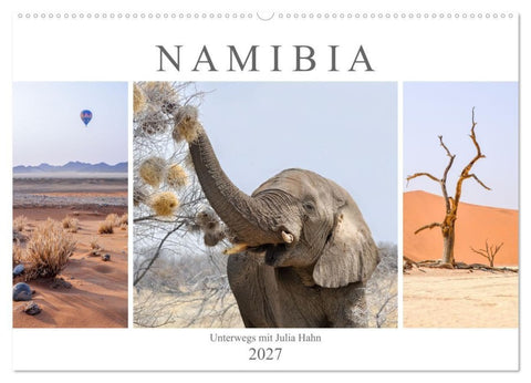Namibia - unterwegs mit Julia Hahn (Wandkalender 2027 DIN A2 quer), CALVENDO Monatskalender