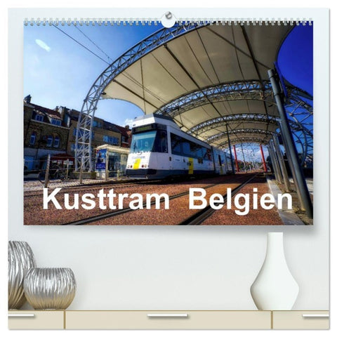 Kusttram Belgien (hochwertiger Premium Wandkalender 2026 DIN A2 quer), Kunstdruck in Hochglanz