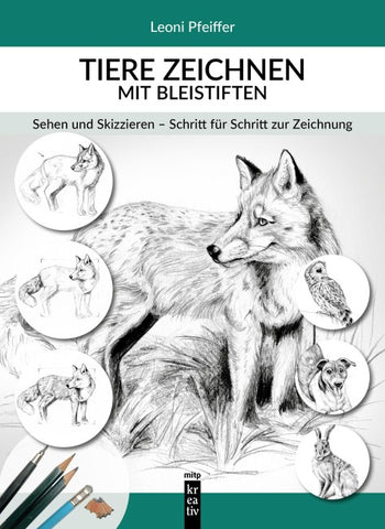 Tiere zeichnen mit Bleistiften