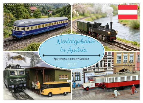 Nostalgiebahn in Austria (Wandkalender 2027 DIN A2 quer), CALVENDO Monatskalender