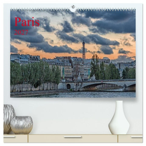 Paris (hochwertiger Premium Wandkalender 2027 DIN A2 quer), Kunstdruck in Hochglanz