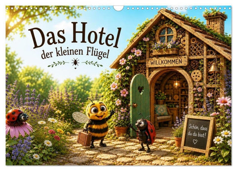 Das Hotel der kleinen Flügel (Wandkalender 2027 DIN A3 quer), CALVENDO Monatskalender