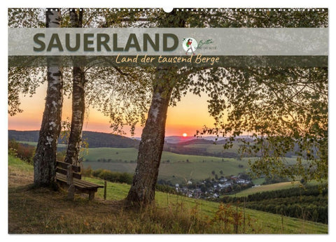 Sauerland - Land der tausend Berge (Wandkalender 2027 DIN A2 quer), CALVENDO Monatskalender