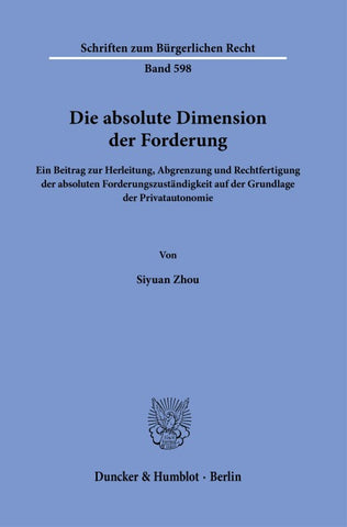 Die absolute Dimension der Forderung