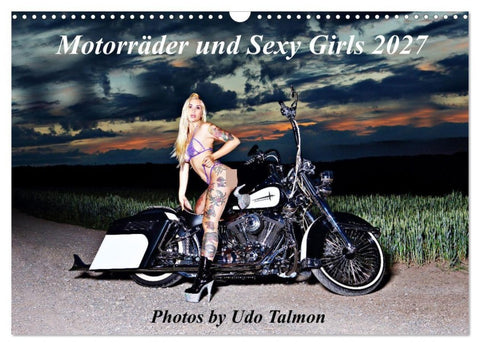 Motorräder und Sexy Girls (Wandkalender 2027 DIN A3 quer), CALVENDO Monatskalender