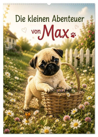 Die kleinen Abenteuer von Max (Wandkalender 2027 DIN A2 hoch), CALVENDO Monatskalender