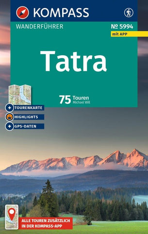 KOMPASS Wanderführer Niedere und Hohe Tatra, 75 Touren mit Extra-Tourenkarte