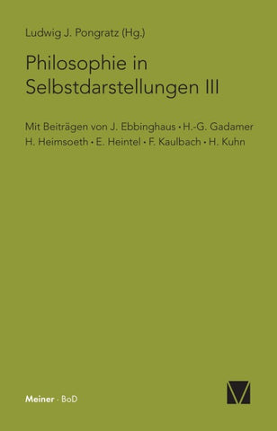 Philosophie in Selbstdarstellungen III