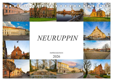 Neuruppin Impressionen (Tischkalender 2026 DIN A5 quer), CALVENDO Monatskalender