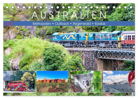 Australien - Metropolen • Outback • Regenwald • Koalas (Tischkalender 2027 DIN A5 quer), CALVENDO Monatskalender