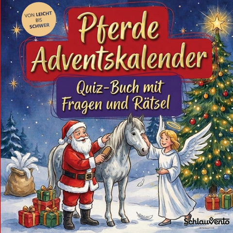 Pferde-Adventskalender: Quiz-Buch mit Fragen und Rätsel