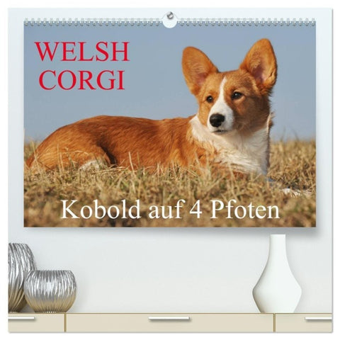 Welsh Corgi - Kobold auf 4 Pfoten (hochwertiger Premium Wandkalender 2027 DIN A2 quer), Kunstdruck in Hochglanz