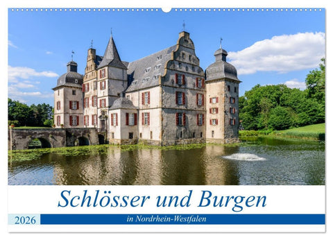 Schlösser und Burgen in NRW (Wandkalender 2026 DIN A2 quer), CALVENDO Monatskalender