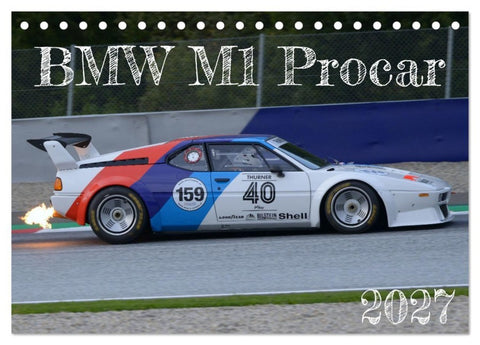 BMW M1 Procar (Tischkalender 2027 DIN A5 quer), CALVENDO Monatskalender