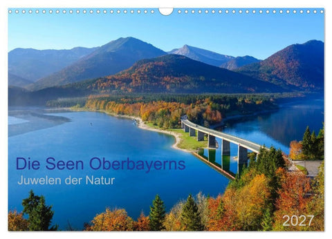 Die Seen Oberbayerns Juwelen der Natur (Wandkalender 2027 DIN A3 quer), CALVENDO Monatskalender