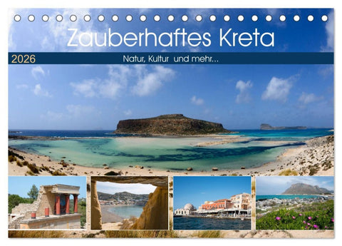 Zauberhaftes Kreta (Tischkalender 2026 DIN A5 quer), CALVENDO Monatskalender