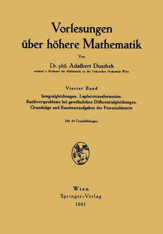 Vorlesungen über höhere Mathematik