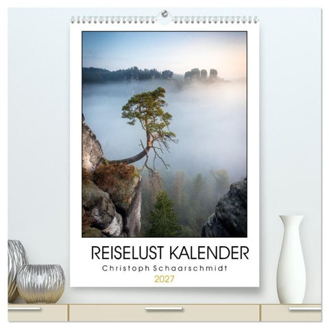 Reiselust Kalender (hochwertiger Premium Wandkalender 2027 DIN A2 hoch), Kunstdruck in Hochglanz