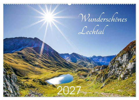 Wunderschönes Lechtal (Wandkalender 2027 DIN A2 quer), CALVENDO Monatskalender