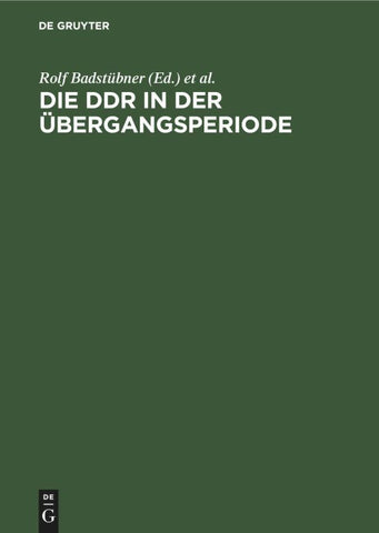 Die DDR in der Übergangsperiode
