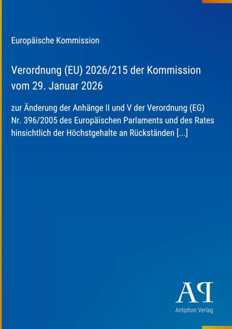 Verordnung (EU) 2026/215 der Kommission vom 29. Januar 2026