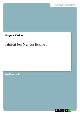 Trinität bei Meister Eckhart