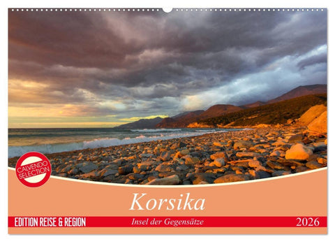 Korsika - Insel der Gegensätze (Wandkalender 2026 DIN A2 quer), CALVENDO Monatskalender