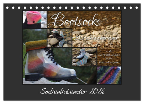 Sockenkalender Bootsocks 2026 (Tischkalender 2026 DIN A5 quer), CALVENDO Monatskalender