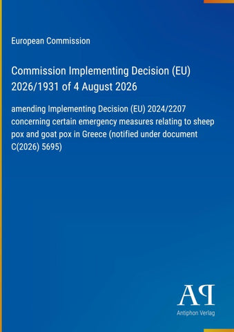 Commission Implementing Decision (EU) 2026/1931 of 4 August 2026