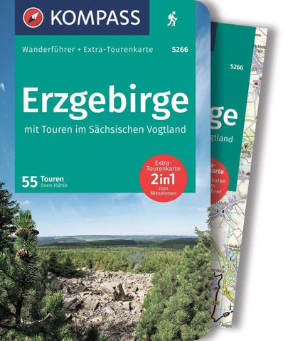 KOMPASS Wanderführer Erzgebirge, 55 Touren mit Extra-Tourenkarte