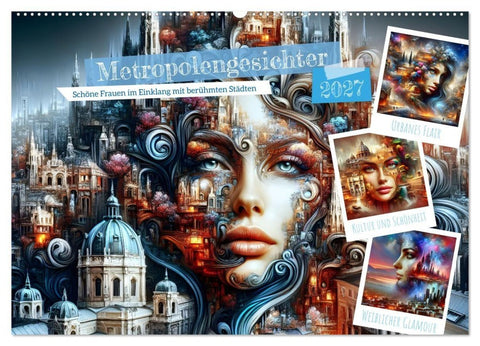 Metropolengesichter (Wandkalender 2027 DIN A2 quer), CALVENDO Monatskalender